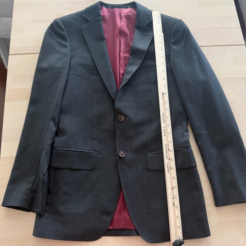 Spier & Mackay Blazer 34 Gray Charcoal Wool Slim Fit Sports Coat Suit Jacket - Picture 12 of 14